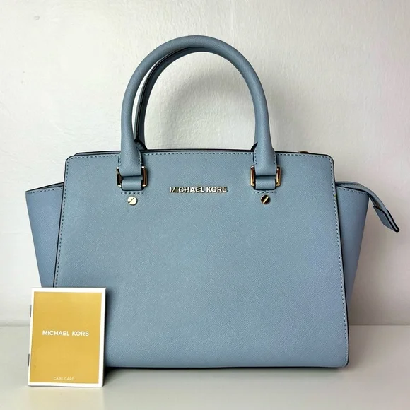 ♥️ Michael Kors blue satchel ♥️ - Picture 1 of 5